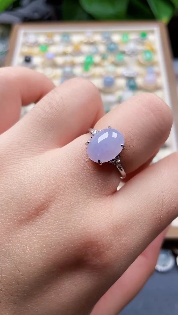 银S925镶嵌戒指翡翠60