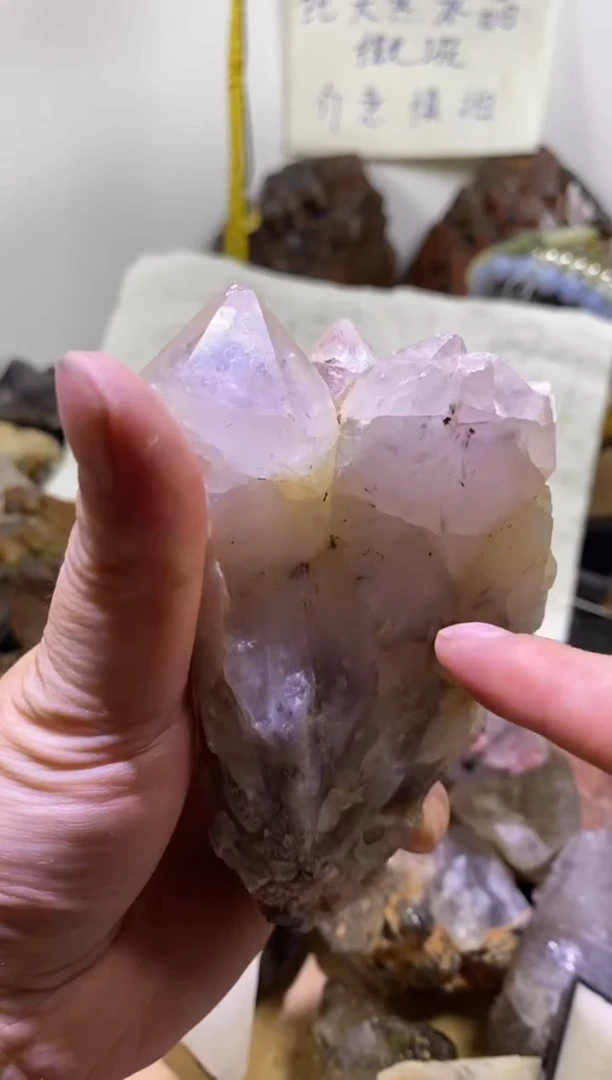 未镶嵌珠宝半成品水晶83号404g超七大权杖花园+紫隐山