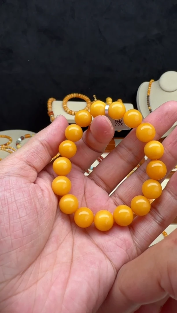 手链蜜蜡未镶嵌鸡油黄11+