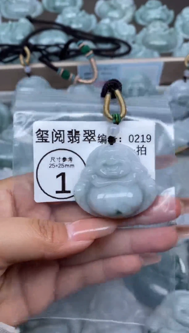 颈饰未镶嵌翡翠大肚佛公0219