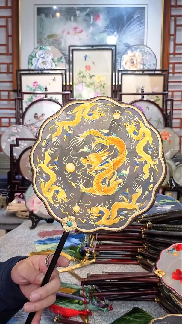 扇子纯手工苏绣团扇