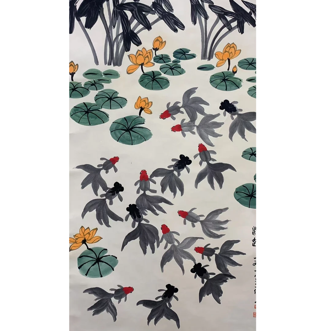 吴ZR 金鱼立轴180 110 17.8平尺