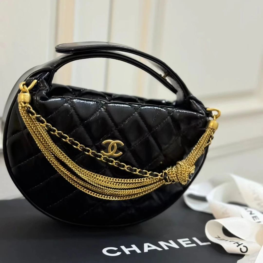 99新 Chanel/香奈儿 青奢荟/24A呼啦圈链条包/63754