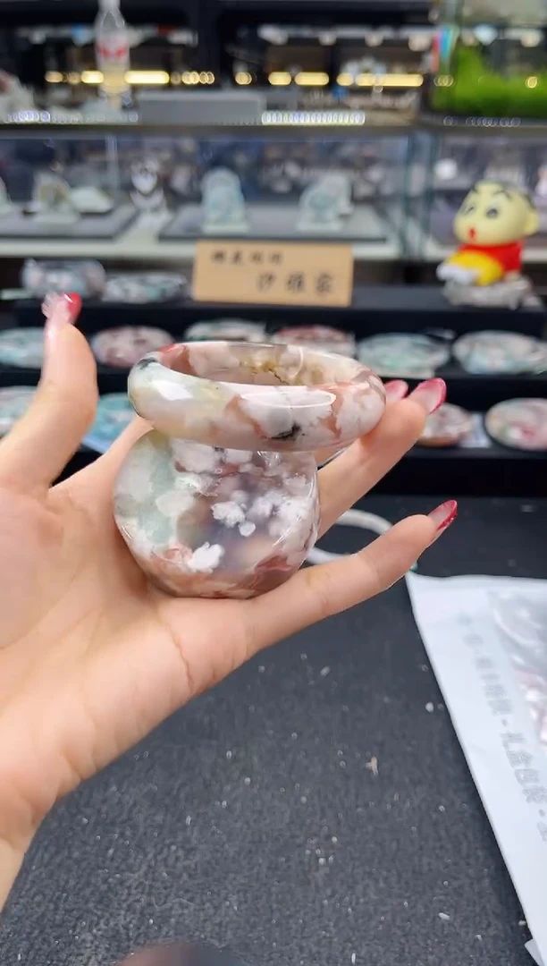 未镶嵌手镯石英质玉55--56圈口（赠品镯心）s906872