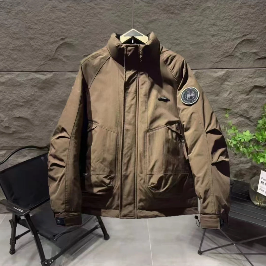 冬季高品质帅气百搭简约加厚保暖立领夹克外套7299