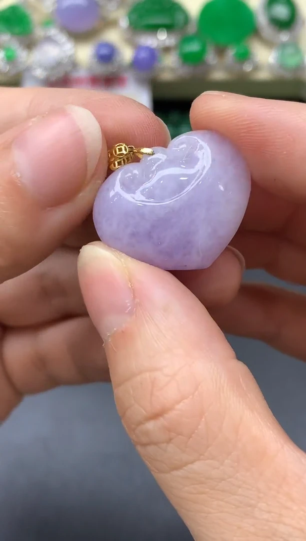 颈饰18K金镶嵌翡翠62-中国好珍宝