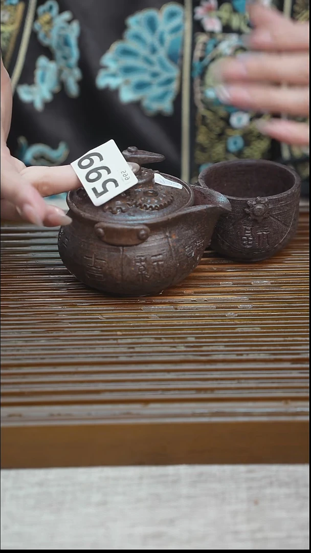 纯手工粗陶茶具每一只不一样