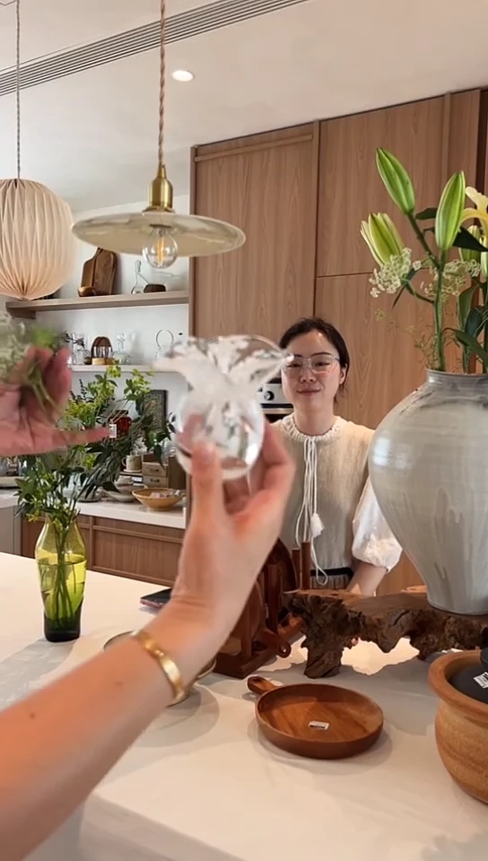 茶道摆件0000羽毛小花器6515