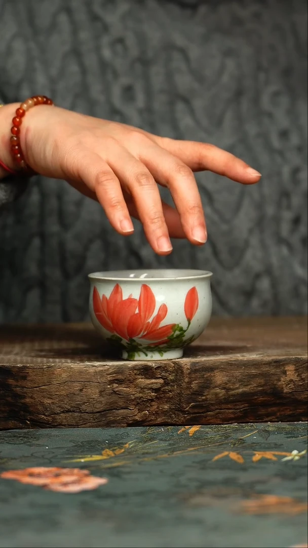 【闪购商品】杯釉下彩手工手绘同款陶器