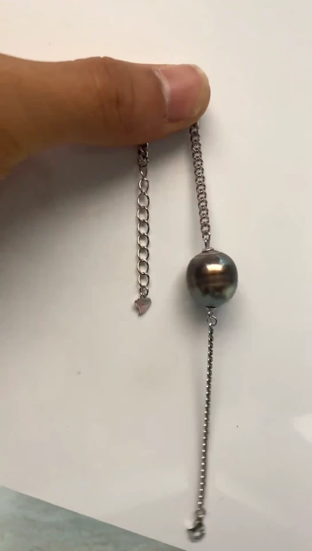 银S925镶嵌手绳海水珍珠14-15