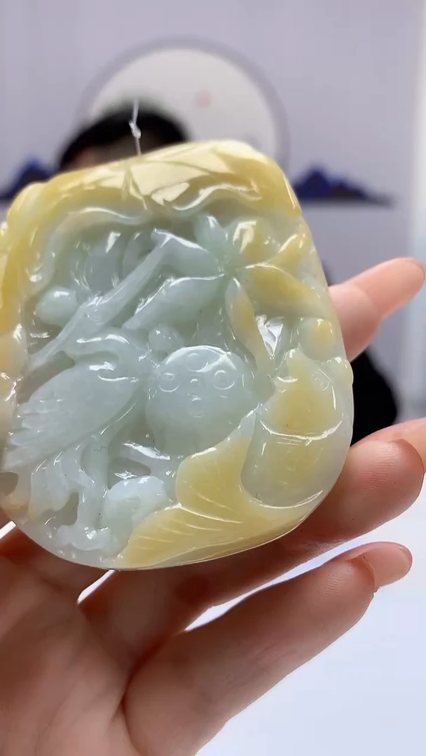 【闪购商品】定制翡翠未镶嵌5152DD-毛货挂件78