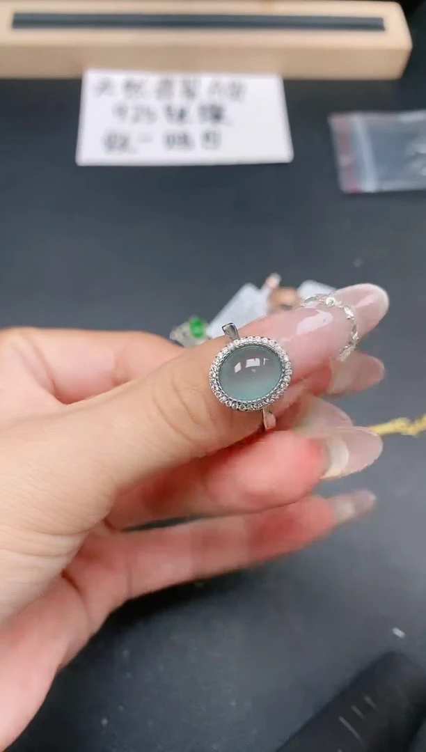 银S925镶嵌戒指翡翠1111