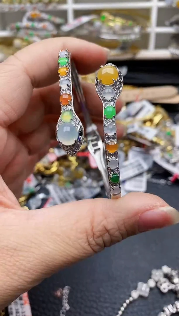 【闪购商品】翡翠戒指银S925镶嵌3389