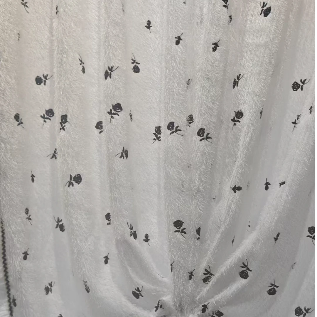 【黑玫瑰毛毛纱】法式刺绣复古小香风浪漫客厅卧室透光不透人窗纱