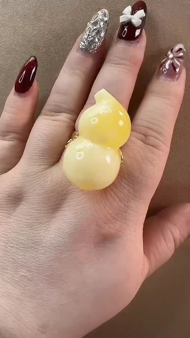 【闪购商品】琥珀戒指未镶嵌戒指