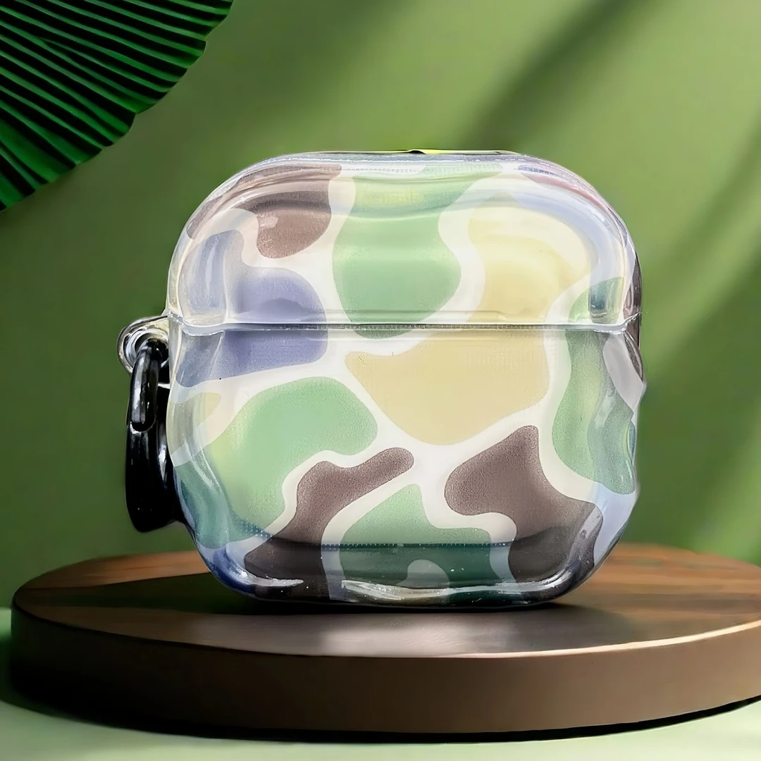绿迷彩airpodspro3保护壳适用苹果Airpods4耳机保护套pro2代新款1