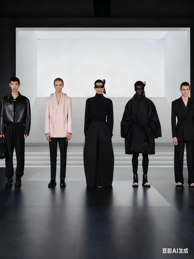 重工水洗黑休闲撞色小皮标牛仔裤 KZ245