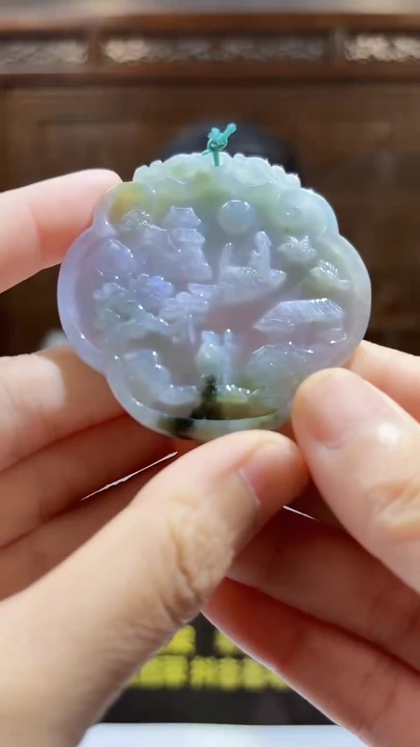 翡翠未镶嵌颈饰13/0619/Z/花