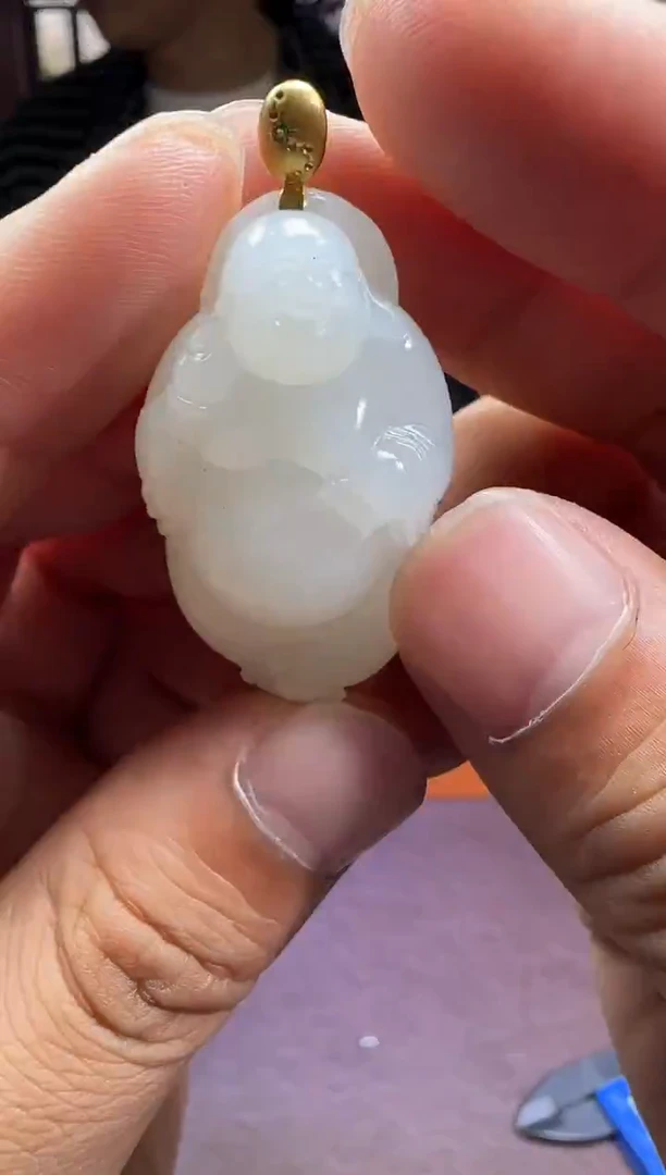 18K金镶嵌和田玉挂件【陆1228】128 7026