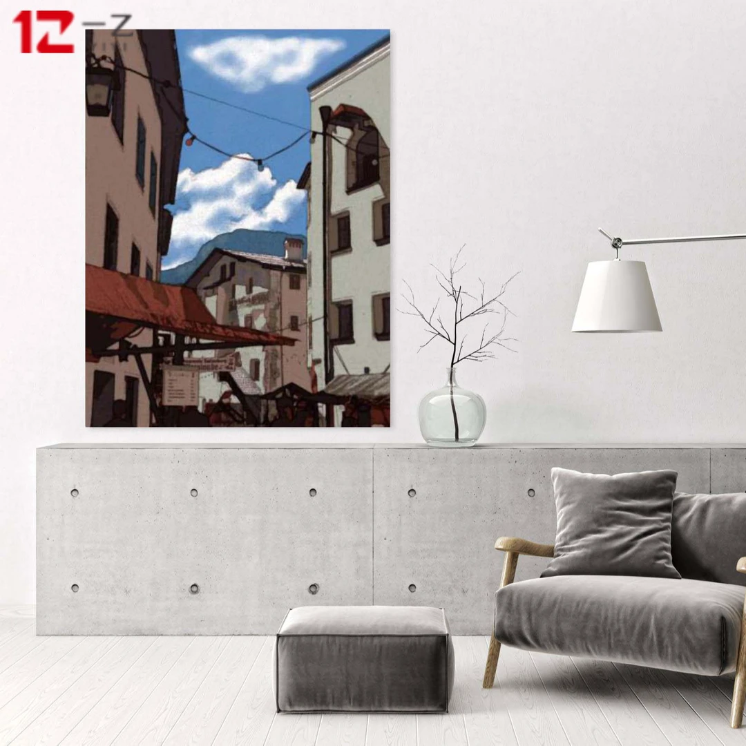 《小城5》 建筑风景 客厅卧室玄关餐厅家居装饰挂画