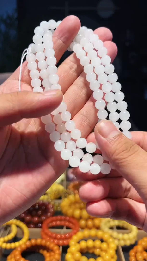 手串未镶嵌和田玉108多圈
