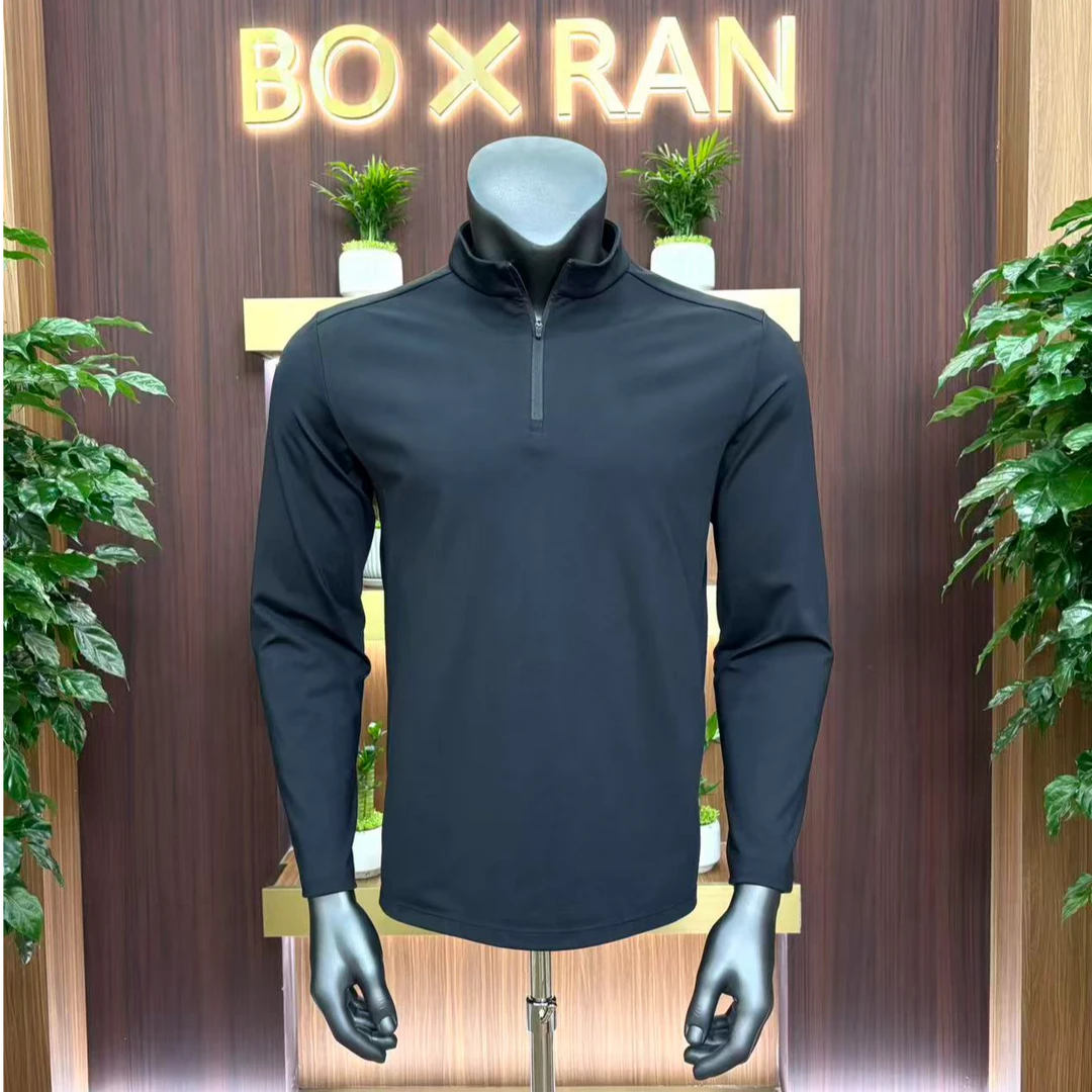 拉链长袖男士冬季德绒运动卫衣修身户外秋季休闲立领速干