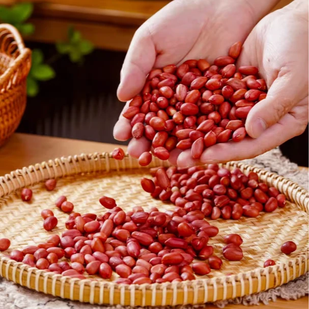 红皮花生农家生花生红衣花生杂粮红米花生带壳红皮花生