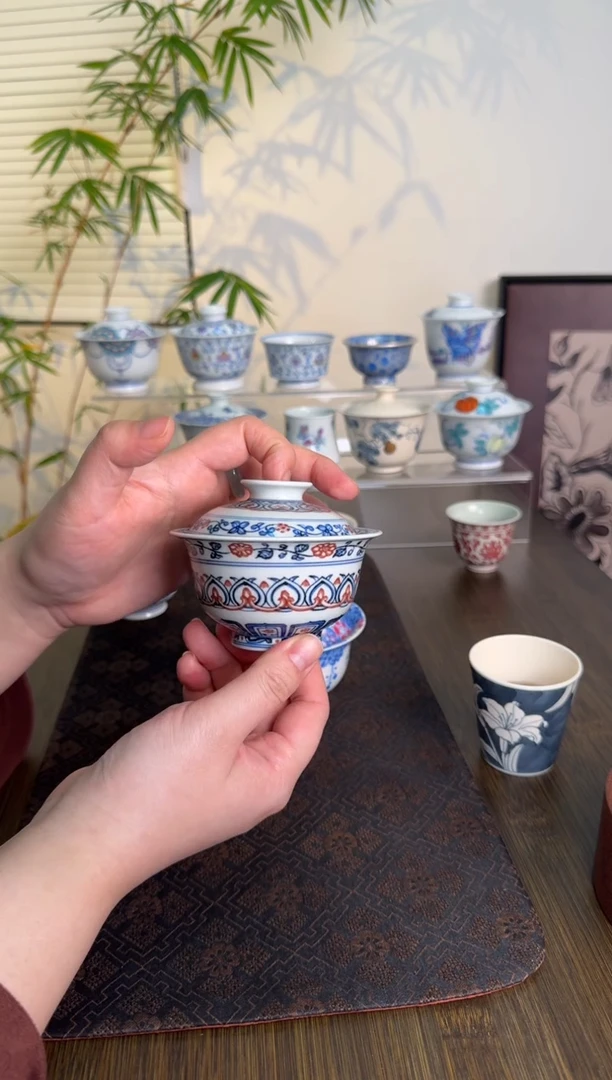 【闪购商品】景德镇手绘盖碗盖碗