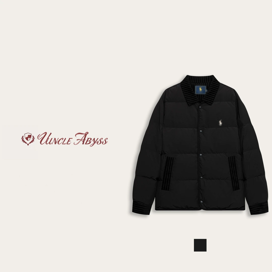 【C36132】【乐】ss25秋冬翻领假两件羽绒服男女同款加厚保暖夹克