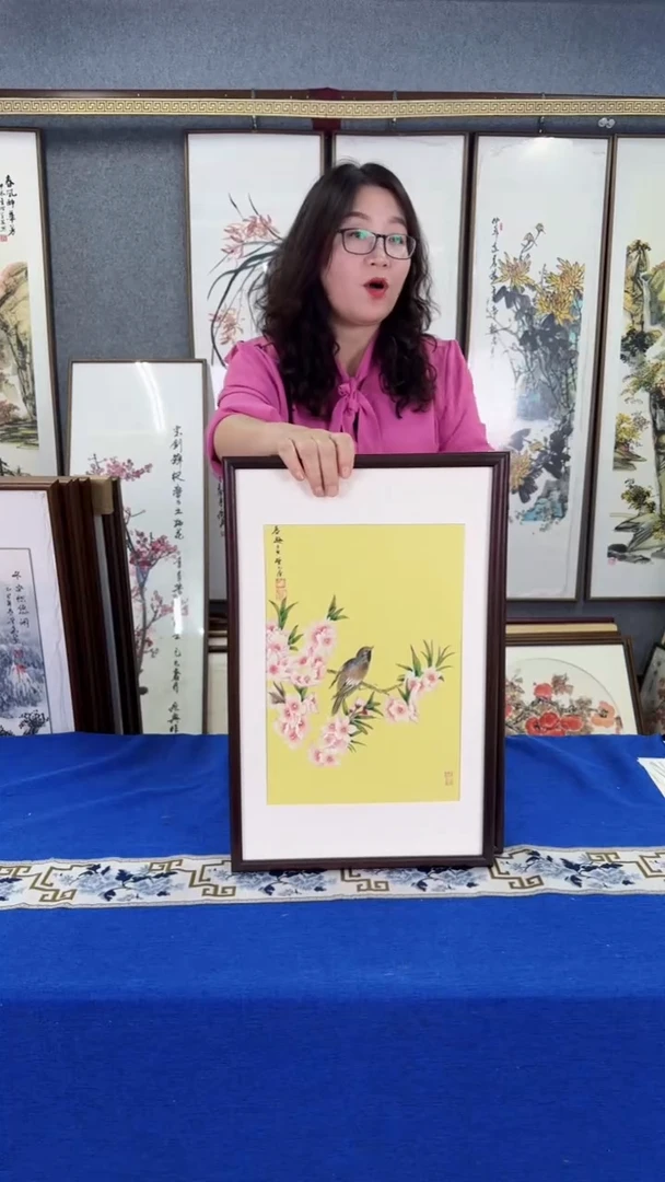 国画工笔绢本 富贵图