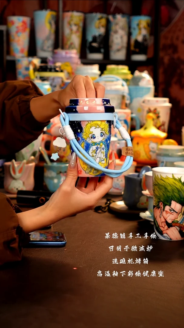 景德镇设计款手工手绘杯杯