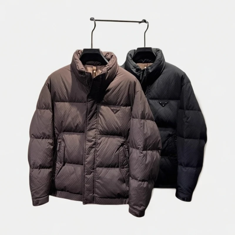 莱蒙璀冬季新款高品质蓬松鸭绒羽绒服男士加厚保暖外套男面包服