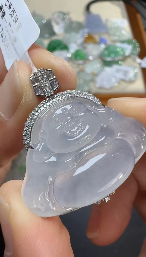 【闪购商品】翡翠颈饰18K金镶嵌【源头工厂】钻石镶嵌