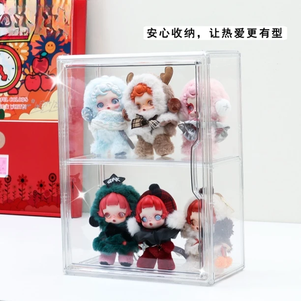 乐章SP收纳盒透明展示盒crybaby防尘磁吸盲盒展示柜手办展示架