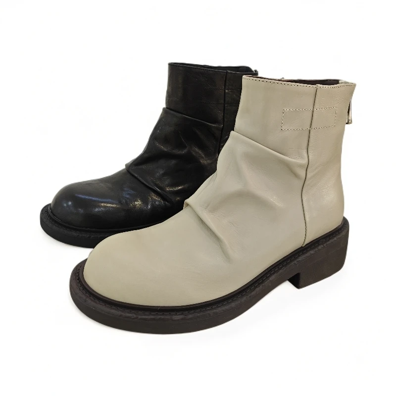 25秋季新款时尚优雅纯皮低跟时装靴配长裙气质单靴12-8037-1