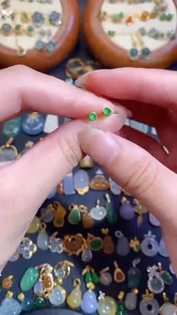 翡翠银S925镶嵌颈饰天然A货翡翠