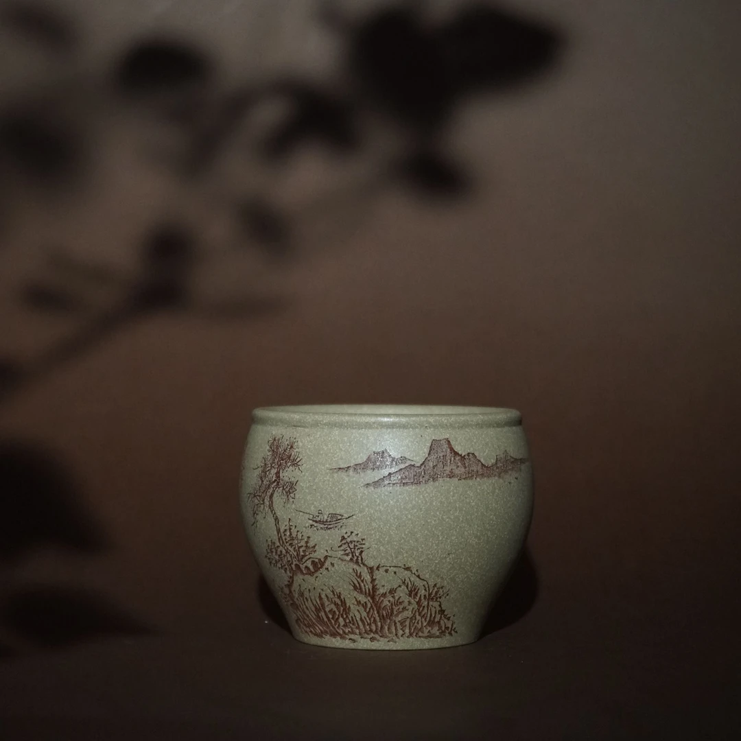 【壹壶｜大缸杯】喀左原矿本绿泥杯