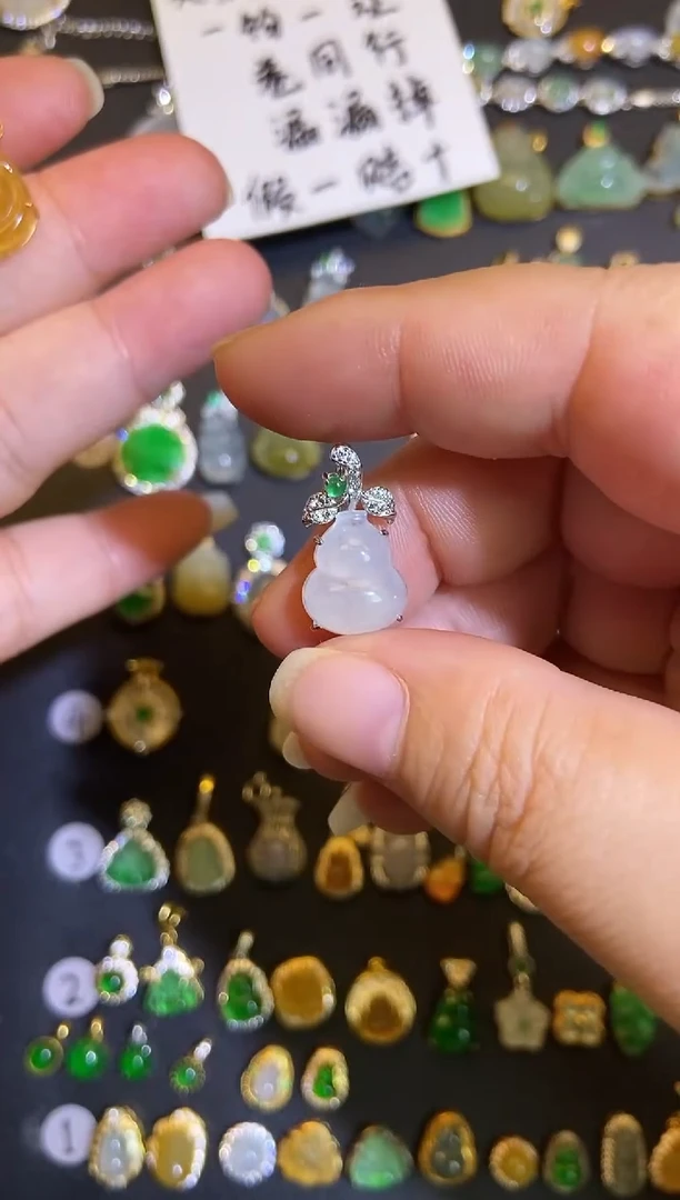 吊坠(不含链)银S925镶嵌翡翠1