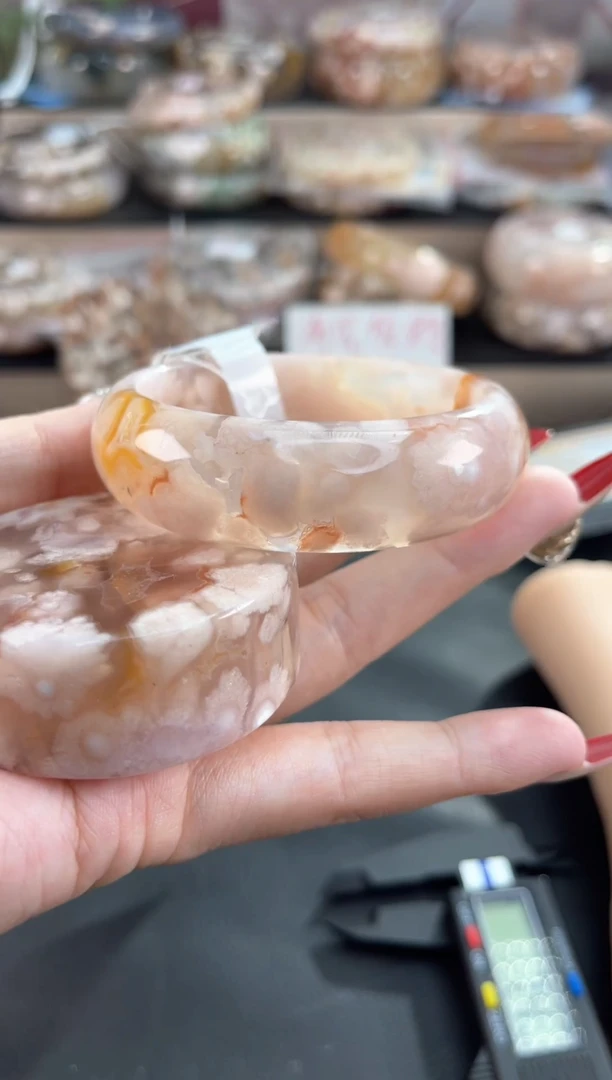 未镶嵌手镯石英质玉55（赠品镯心 天然不保证完美）