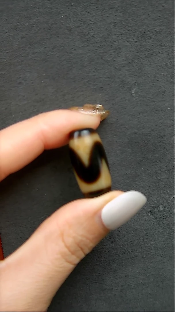 【闪购商品】玛瑙/玉髓珠宝半成品未镶嵌行运黑金牙12*24