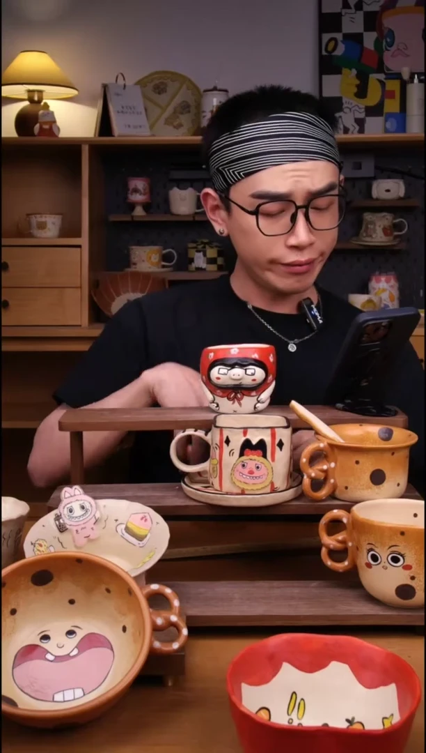 杯子景德镇可爱设计师款陶瓷