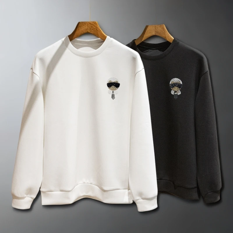 轻奢欧货正品潮牌小怪兽老佛爷长袖圆领卫衣休闲厚款加绒打底衫