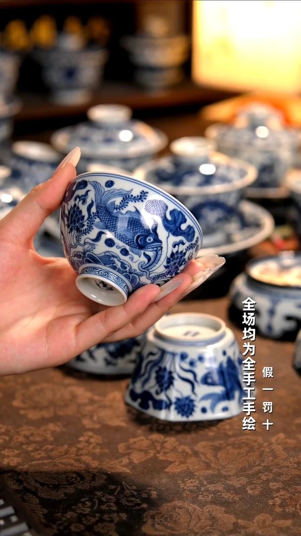 景德镇纯手工柴窑茶具