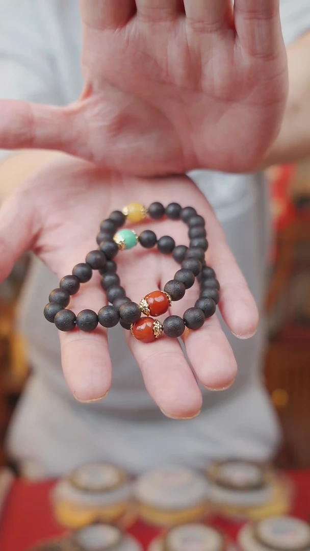 【闪购商品】降真香手串/手链海南三宝降真香卡8圆珠双圈diy手串