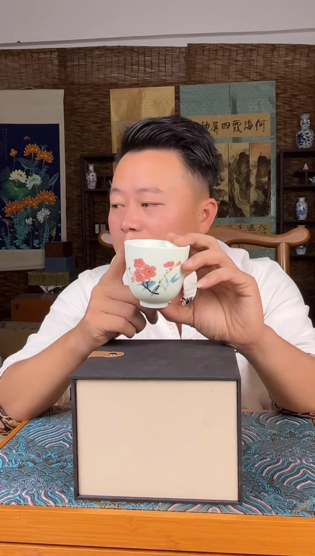 摆件瓷景德镇陶瓷摆件B444带礼盒