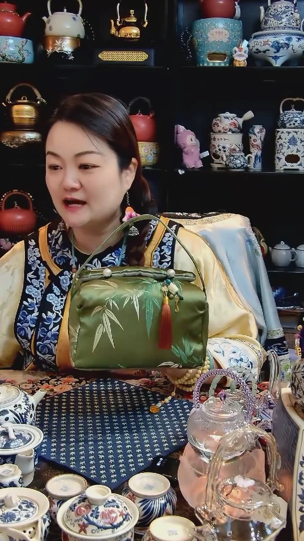 【闪购商品】茶具茶包竹子绿色大号