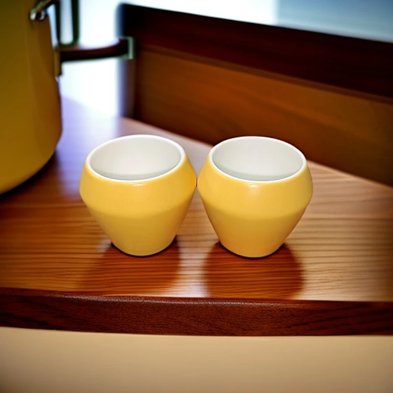 小清新橙色小客杯双杯