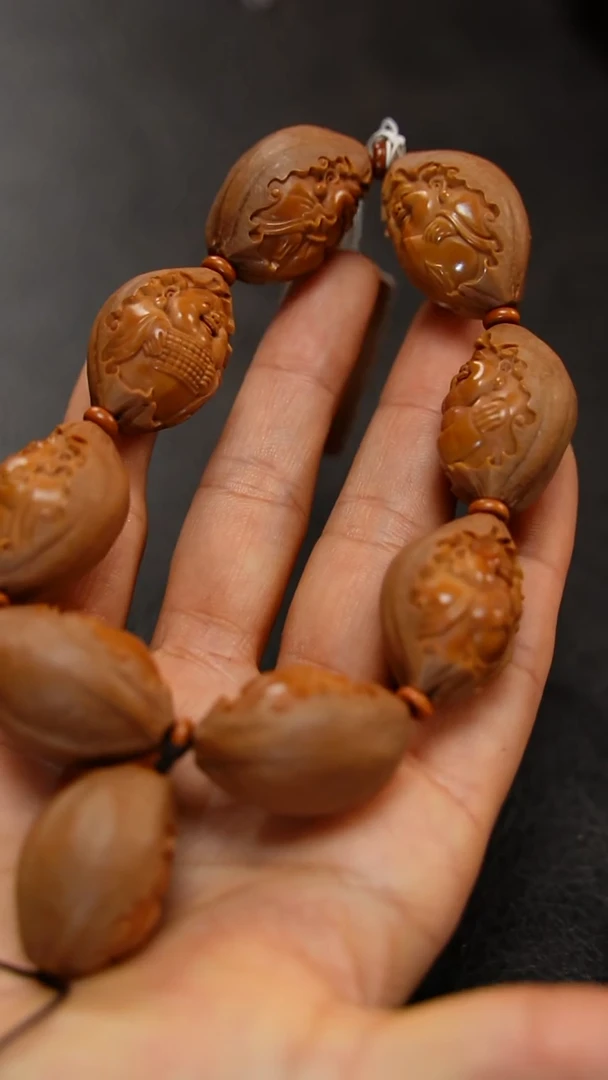 橄榄核手串/手链+九林精品核雕