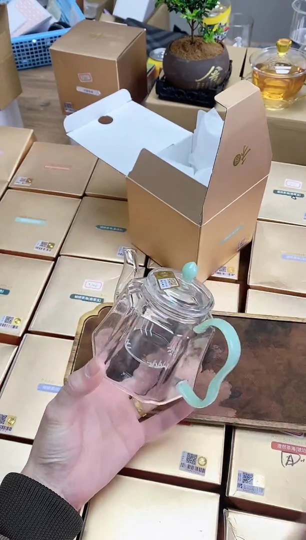 【闪购商品】禾器金标锦瑞壶浅玉色+青禾对杯浅玉色