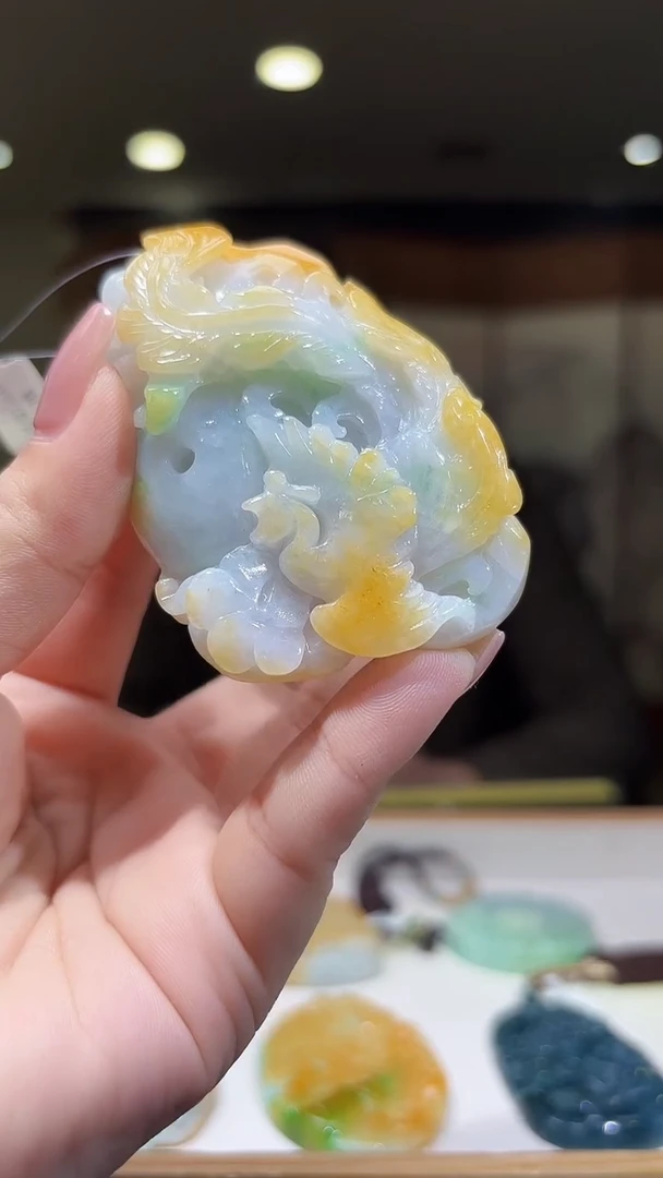 未镶嵌定制翡翠17/1214/C/花鸟